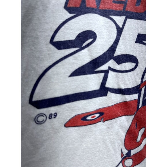 Vintage 80s single stitch 25 reds flying fighter pilots t shirt medium - Picture 9 of 9